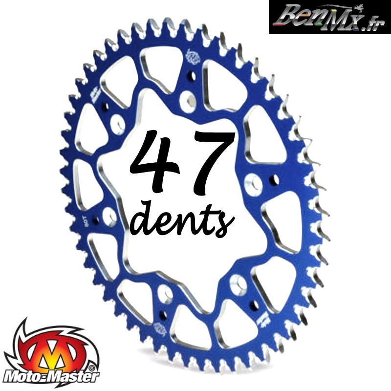 Couronne Transmission Yamaha 125 YS 43 Dents Pas 428 - France Équipement, Acier Noir, Diamètre 76mm